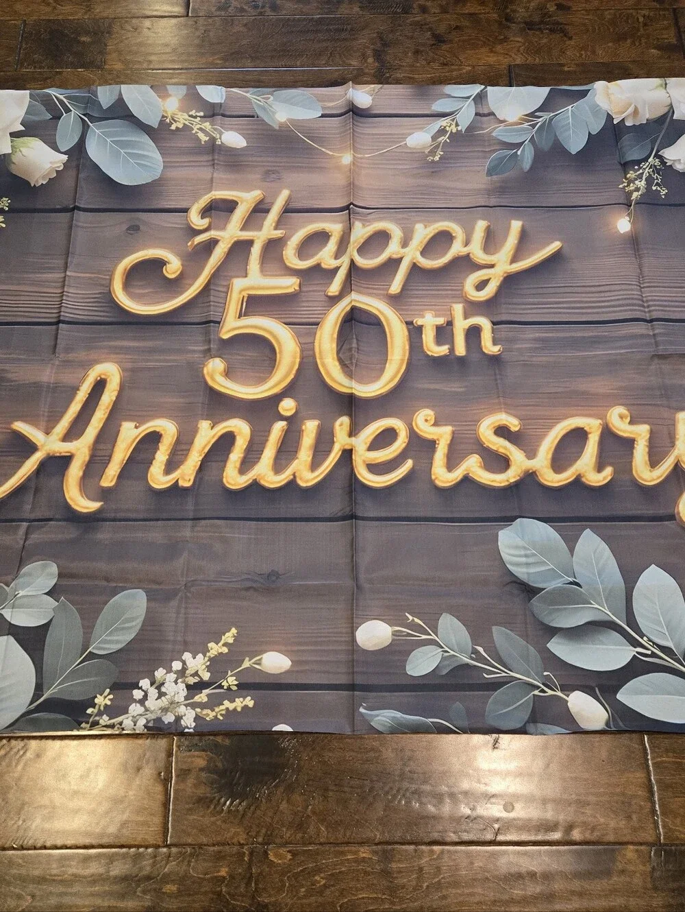 Happy 50th Anniversary Banner 70.8 In X 43.3 Inch